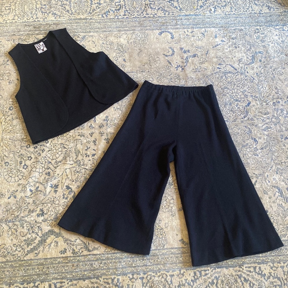 Vintage 1970s Joshua Tree California Sweater Set Pantsuit